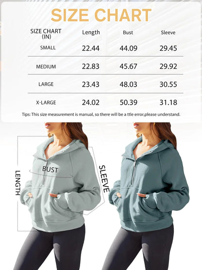 AUTOMET Womens Hoodies Half Zip Sweatshirts Fleece Jackets Tops Oversized Pullover Fall Outfits 2024 Winter Fashion Clothes Small Purple